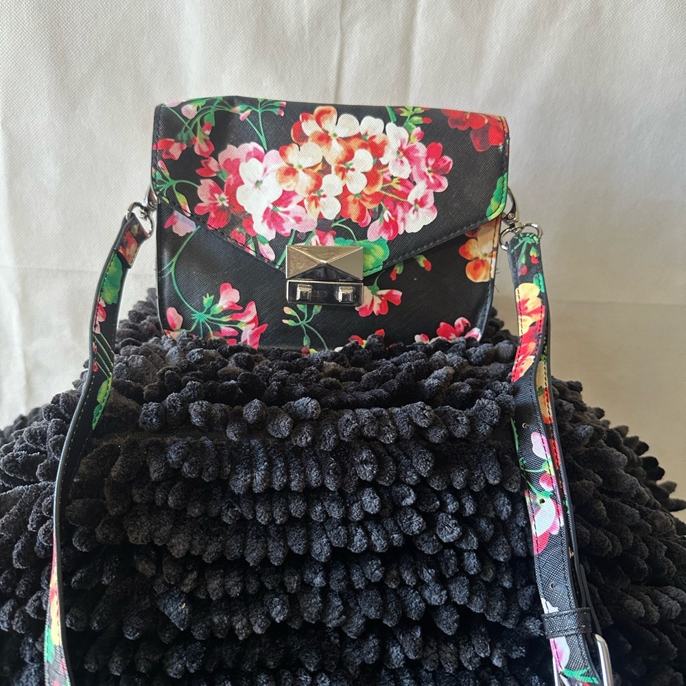 Floral Black Women's Bag